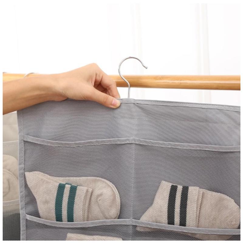 Hanging Underwear Organizer Reversible Multi-Pocket Oxford Fabric