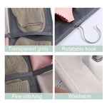 Hanging Underwear Organizer Reversible Multi-Pocket Oxford Fabric