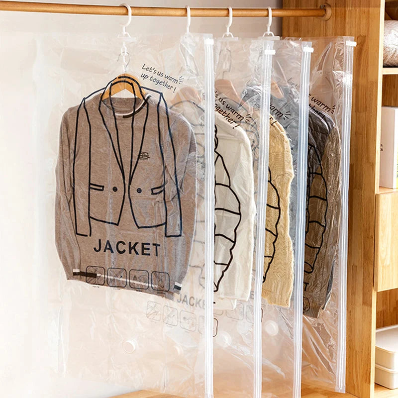 Hanging Vacuum Storage Bags Space-Saving Waterproof & Dustproof