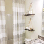 Hanging Wall Shelf Scandinavian Minimalist Wood Rope Hanger