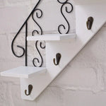 Hanging Wall Shelf Three-Tier Wood & Iron