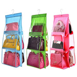 Hanging Wardrobe Organizer Metal Rotating Hanger Double-Sided Mesh