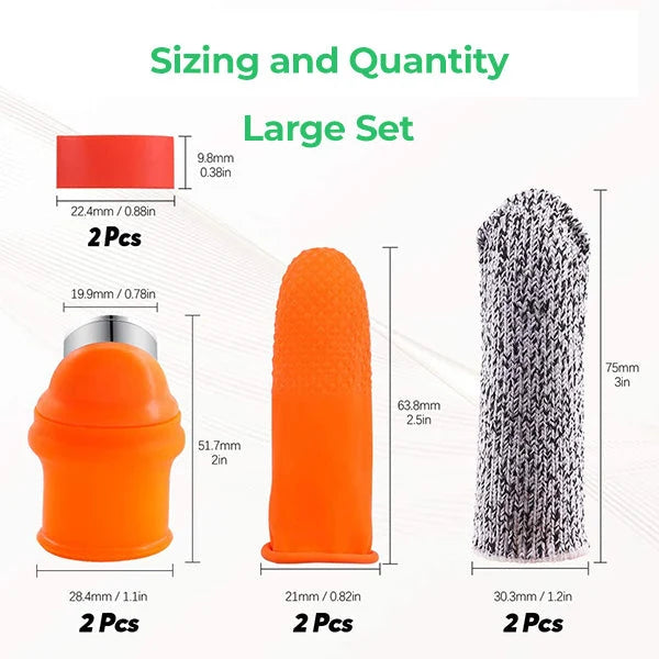 Harvesting Thumb Knife Set Stainless Steel Straight & Curved Blades