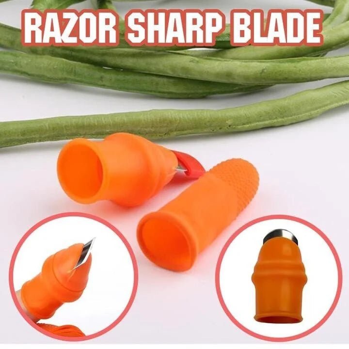 Harvesting Tool Curved Stainless Steel Silicone Finger Sleeve