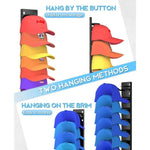 Hat Organizer Wall-Mounted Holds Up to 9 Hats Set of 2