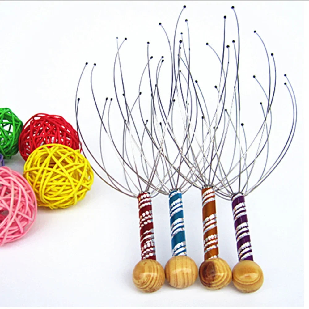 Head Massager Octopus-Style Flexible Prongs