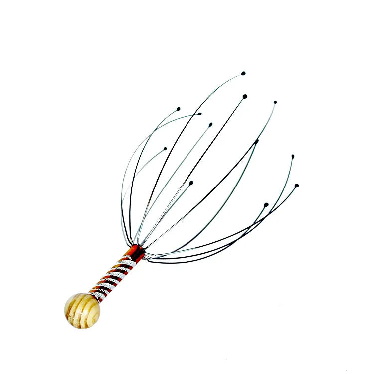 Head Massager Octopus-Style Flexible Prongs