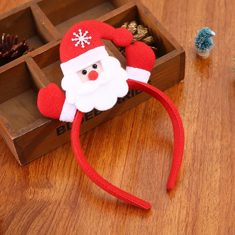 Headband Santa Motif LED Lights Elastic Fit
