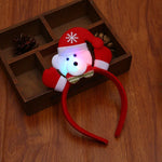 Headband Santa Motif LED Lights Elastic Fit