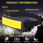 Headlamp USB Rechargeable 500 Lumens Multi-Mode LED Lighting