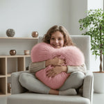 Heart-Shaped Pillow Faux Fur Machine-Washable