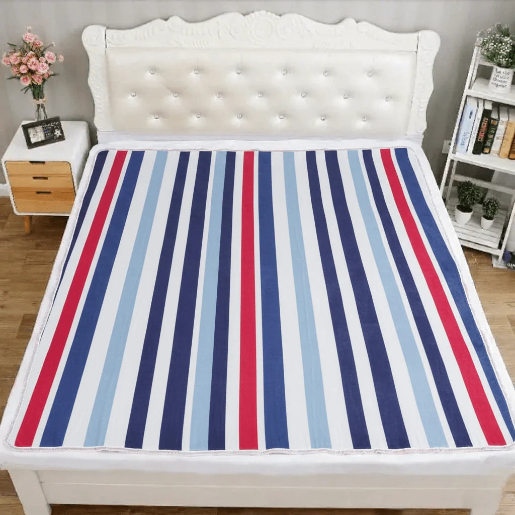Heated Blanket Plush Fabric Adjustable Temperature Settings