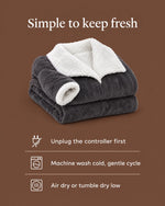 Heated Blanket Robe Sherpa-Lined Adjustable Heat Foot Pocket