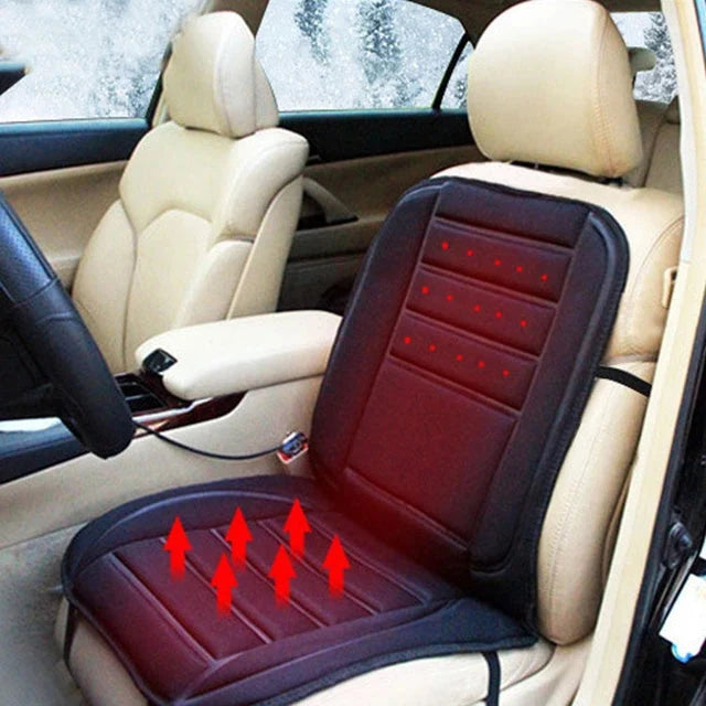 Heated Car Seat Cushion Seat & Back Fast Heating 12V Powered