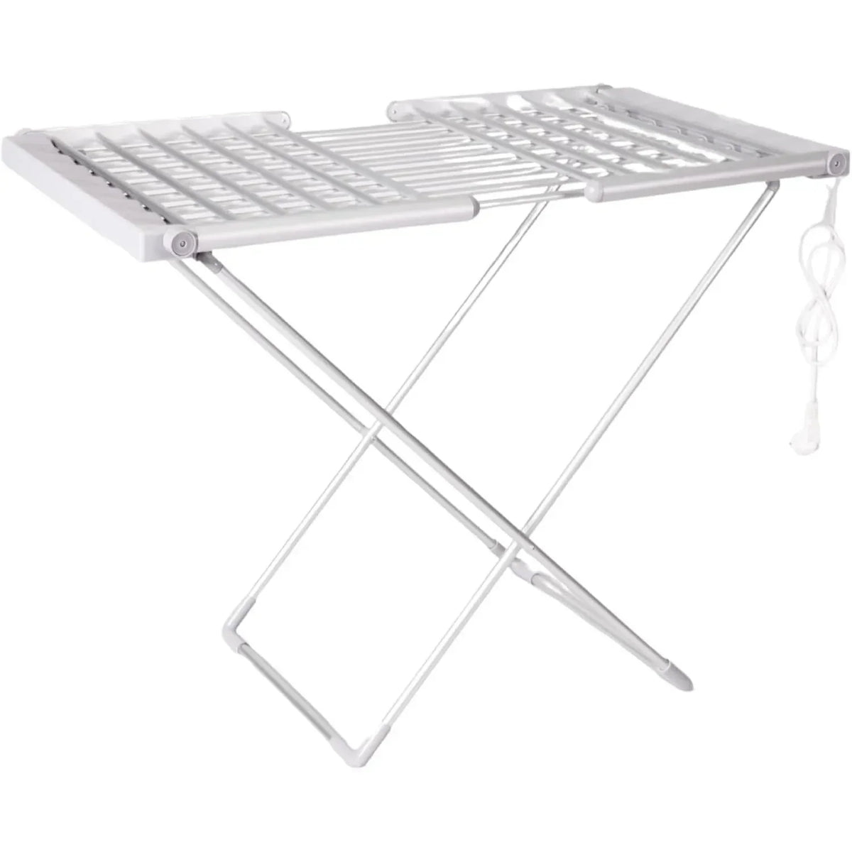 Heated Clothes Drying Rack Foldable Side Wings Aluminum Frame