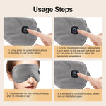 Heated Eye Mask Adjustable Heat Blackout Cordless Rechargeable
