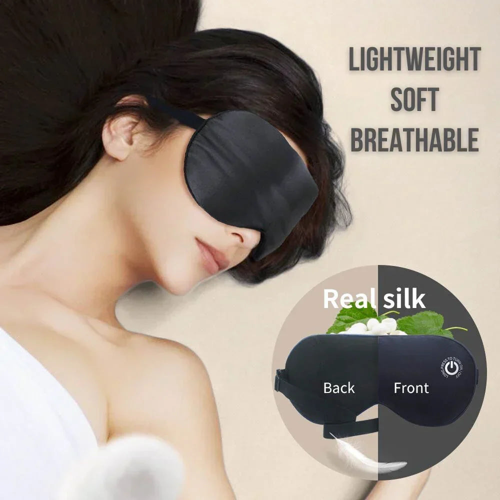 Heated Eye Mask Wireless USB Rechargeable Three Heat Settings