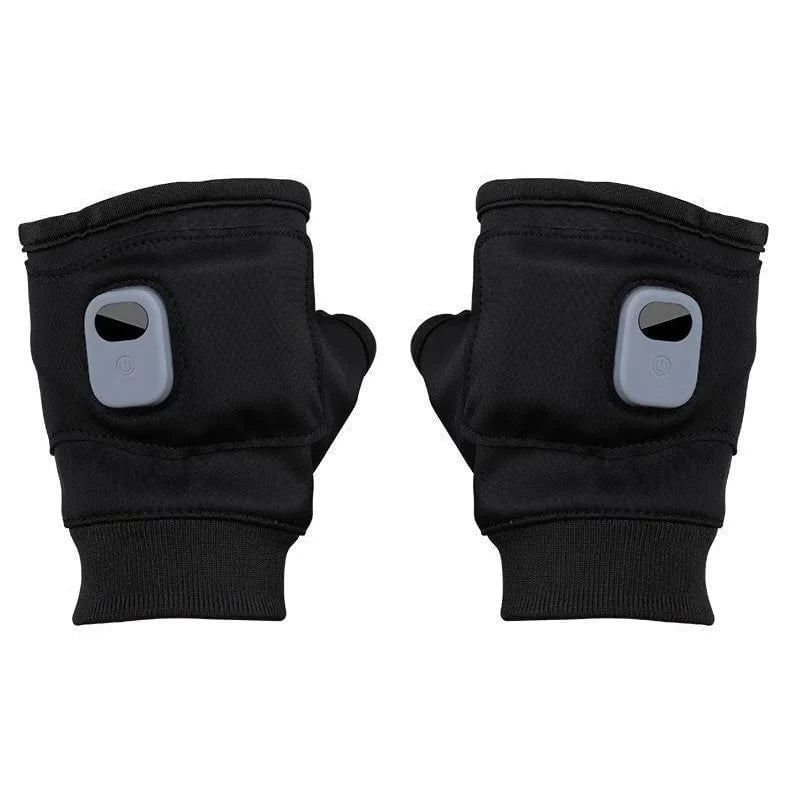 Heated Fingerless Gloves Adjustable Heat Settings Rechargeable