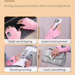 Heated Fingerless Gloves Adjustable Heat Settings Rechargeable