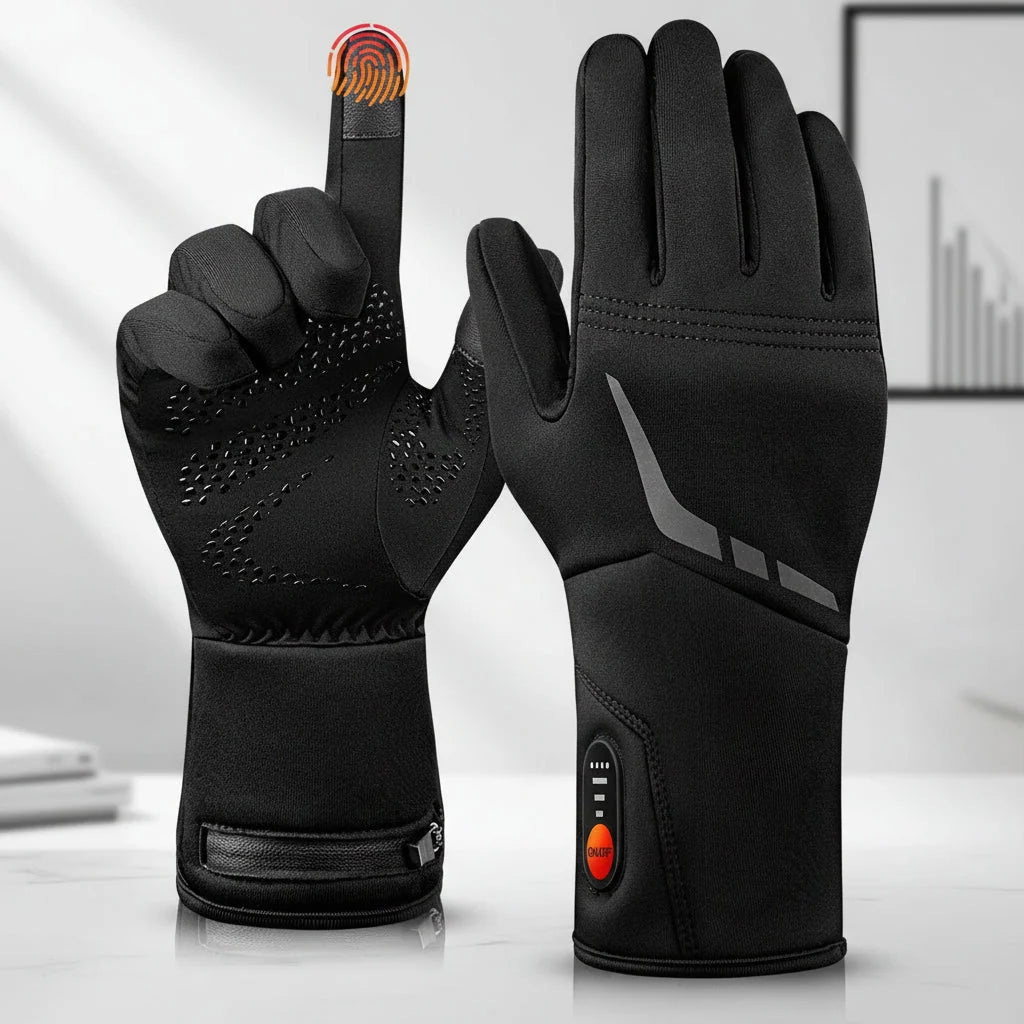 Heated Gloves Rechargeable Waterproof Windproof Touchscreen-Compatible