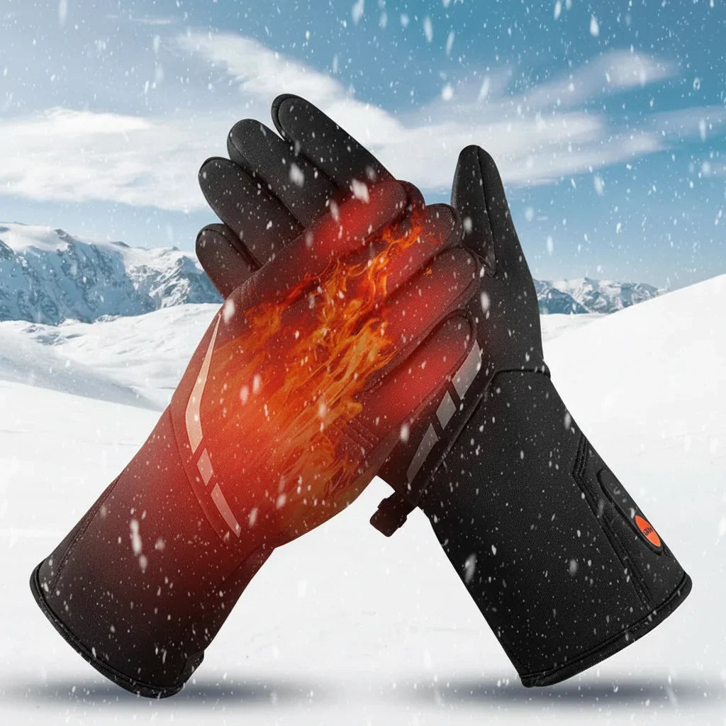 Heated Gloves Rechargeable Waterproof Windproof Touchscreen-Compatible