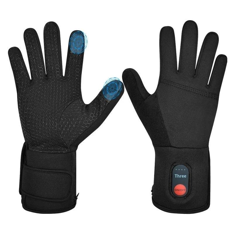 Heated Gloves Touchscreen Fingertips 3 Heat Levels Rechargeable