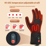 Heated Gloves Touchscreen Fingertips 3 Heat Levels Rechargeable