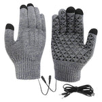 Heated Gloves USB-Powered Touchscreen Anti-Slip Grip