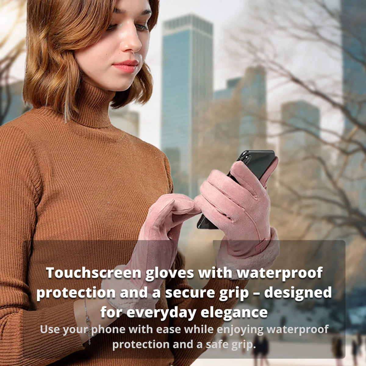 Heated Gloves USB Rechargeable Waterproof Touchscreen-Compatible