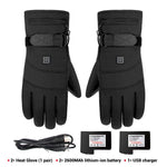 Heated Gloves Waterproof Touchscreen Compatible Anti-Slip Palms