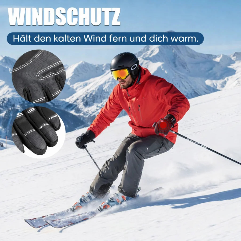 Heated Gloves Waterproof Windproof Touchscreen-Compatible