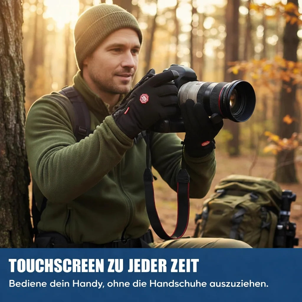 Heated Gloves Waterproof Windproof Touchscreen-Compatible