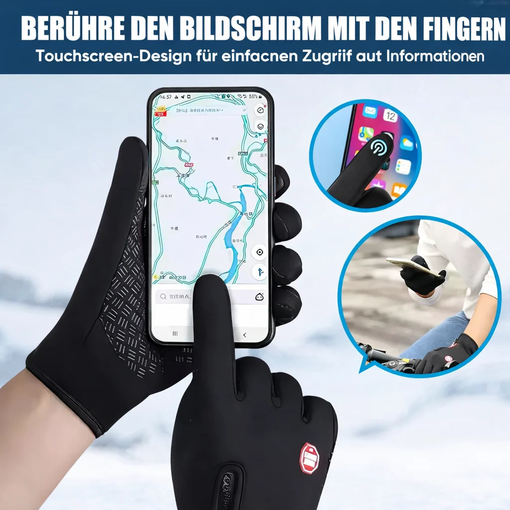 Heated Gloves Waterproof Windproof Touchscreen-Compatible