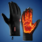 Heated Gloves Waterproof Windproof Touchscreen-Compatible