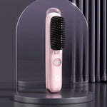 Heated Hair Brush Cordless Ceramic Bristles Scalp Guard