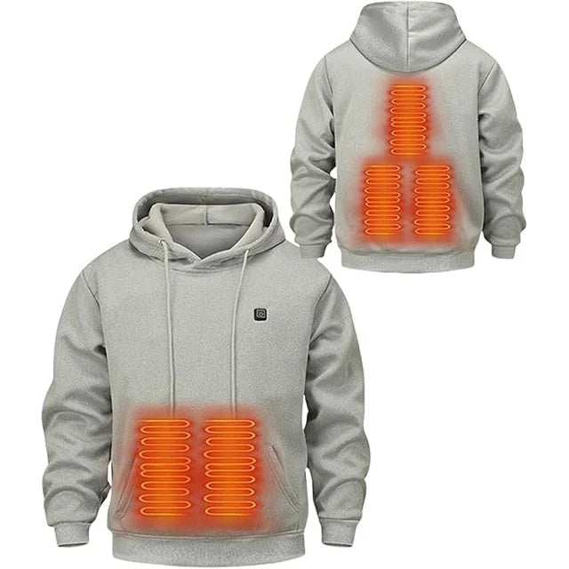 Heated Hoodie USB-Powered Five Heating Zones Adjustable Settings
