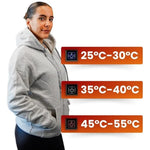 Heated Hoodie USB-Powered Five Heating Zones Adjustable Settings