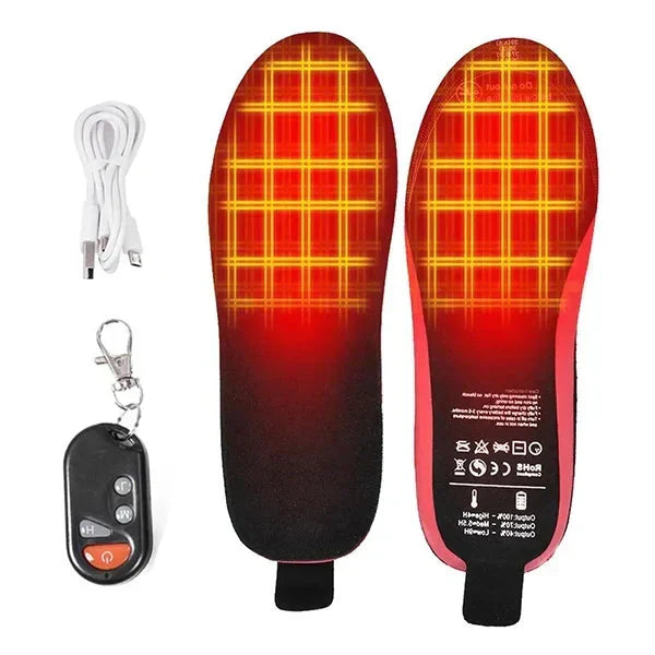 Heated Insoles Rechargeable Wireless Remote 3 Settings
