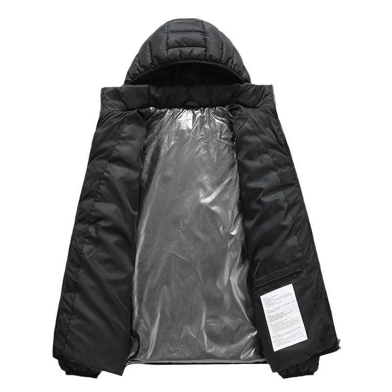 Heated Jacket 21-Zone Heating Hooded Water-Repellent Windproof Polyesters