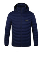 Heated Jacket 21-Zone Heating Hooded Water-Repellent Windproof Polyesters