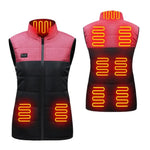 Heated Jacket 9-Point Carbon Fiber Dual-Control USB Charging