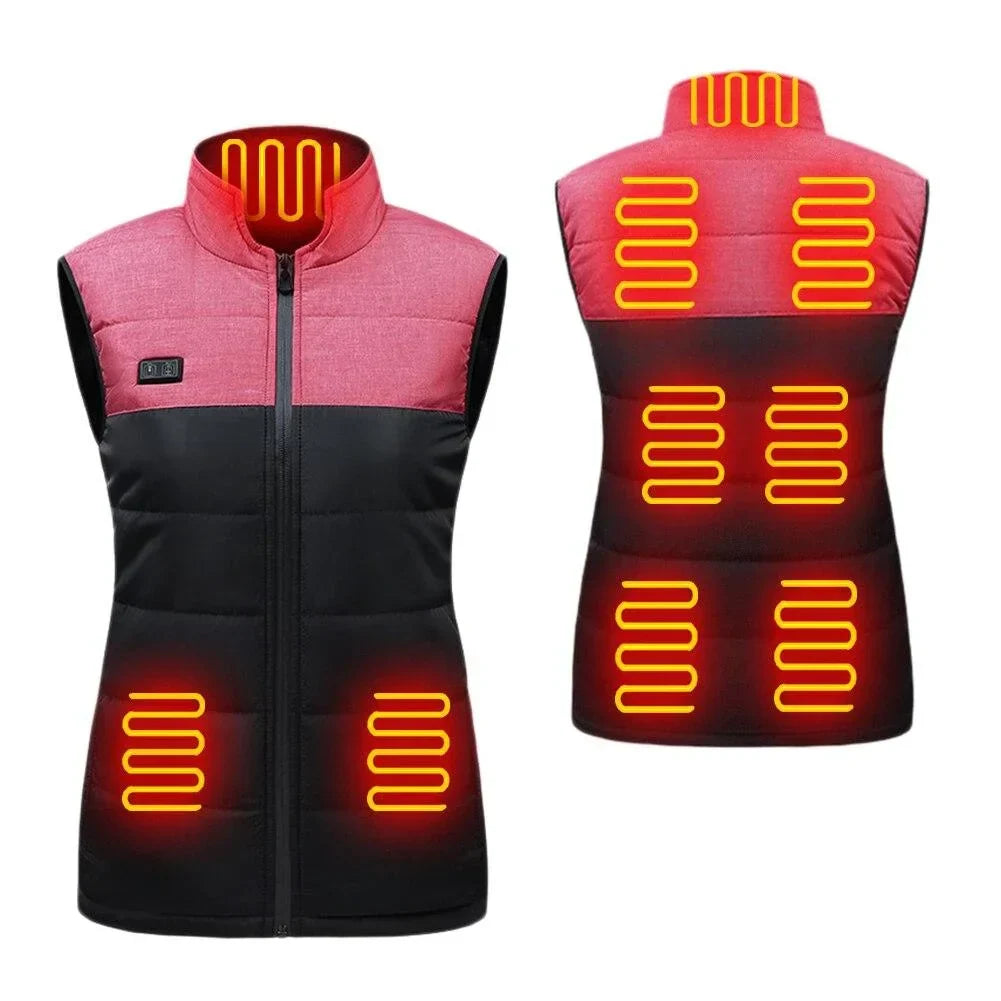 Heated Jacket 9-Point Carbon Fiber Dual-Control USB Charging