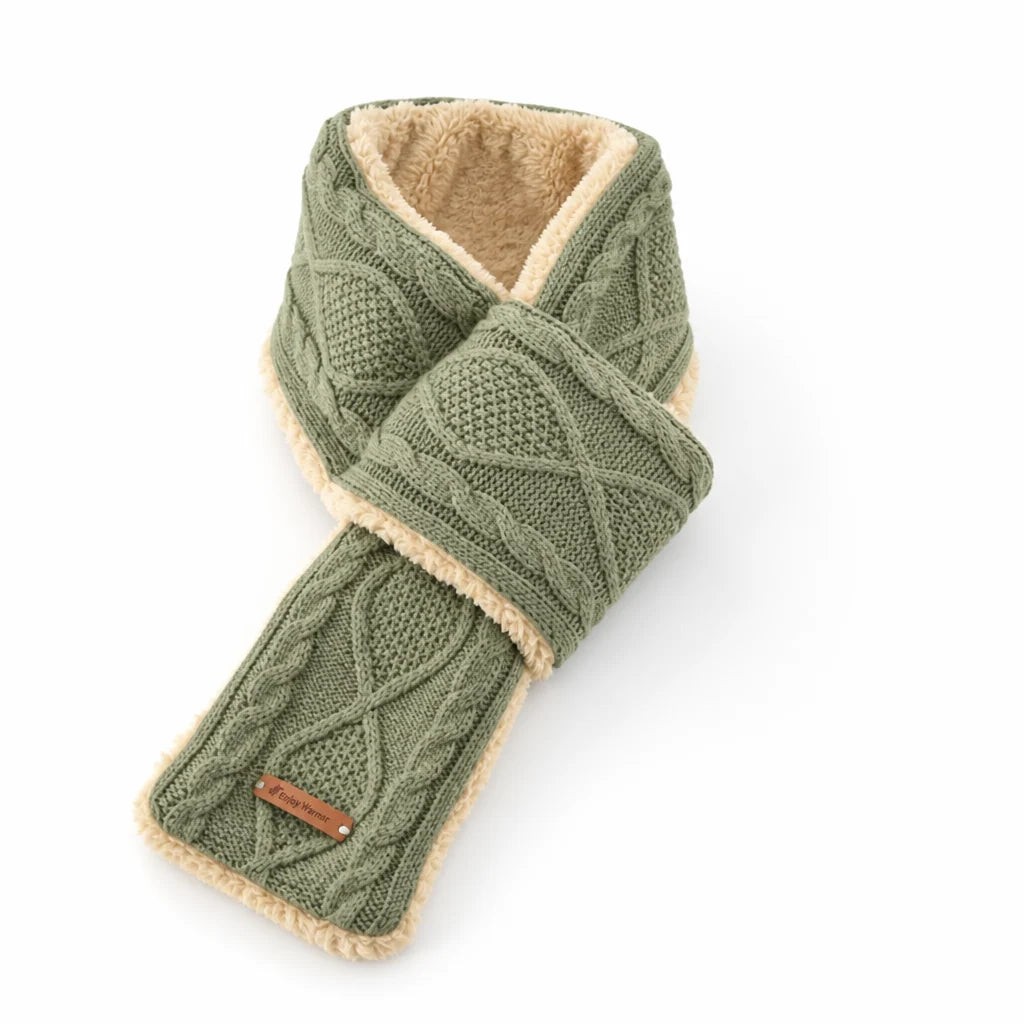 Heated Neck Warmer USB-C Rechargeable 3 Heat Settings Washable Cotton