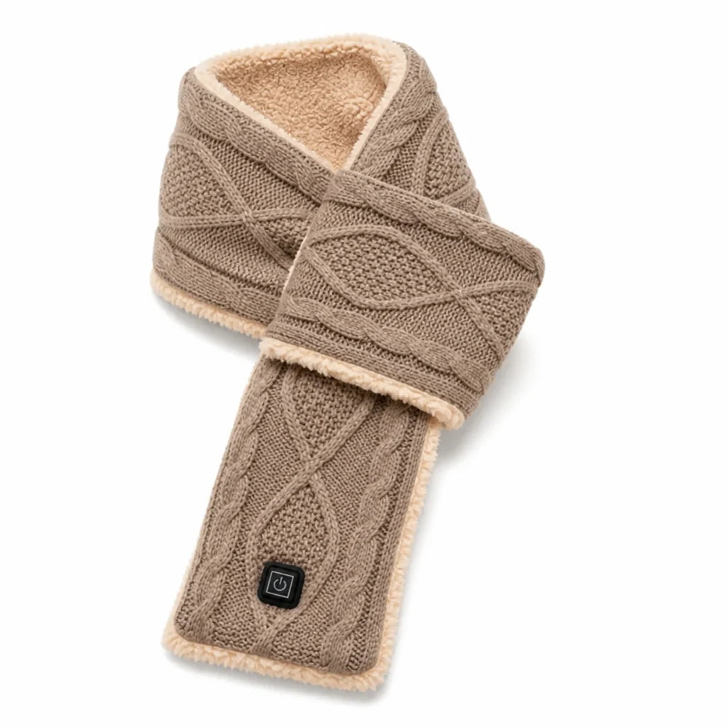 Heated Neck Warmer USB-C Rechargeable 3 Heat Settings Washable Cotton