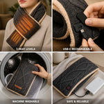 Heated Neck Warmer USB-C Rechargeable 3 Heat Settings Washable Cotton