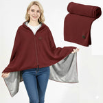 Heated Shawl Blanket Eight-Zone Heating Cotton Blend