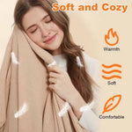 Heated Shawl Blanket Eight-Zone Heating Cotton Blend