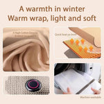 Heated Shawl Blanket Eight-Zone Heating Cotton Blend
