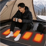 Heated Sleeping Pad USB-Powered Foldable Quilted Multi-Zone Heat