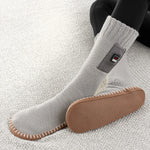 Heated Slipper Socks Rechargeable Adjustable Heat Non-Slip Sole